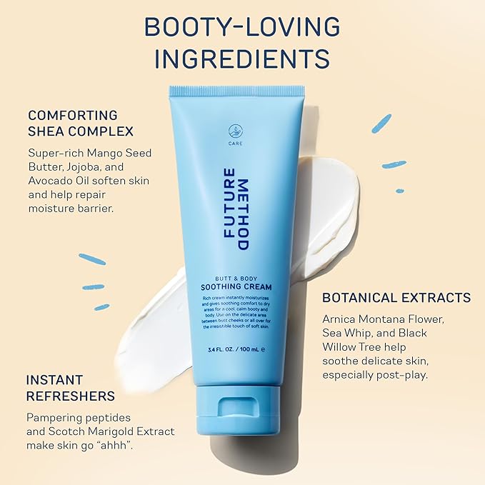 Body Soothing Cream - Sulfate-Free Cream and Lotion with Shea Moisture Soothing Complex, 3.4 fl oz (Pack of 1)