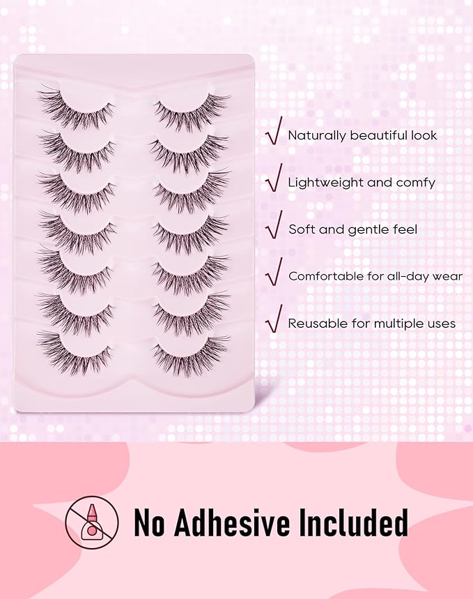 Frihappy Fluffy Wispy Lashes Natural False Eyelashes Faux Mink HA-9