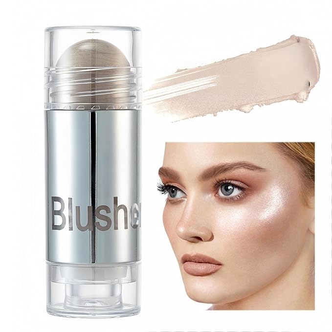 8 Color Multi-use Face Cream Blush Stick for Cheeks, Hydrating Long Lasting Makeup Blush Highlighter Stick for Cheeks Eyes Lips for Women(01)