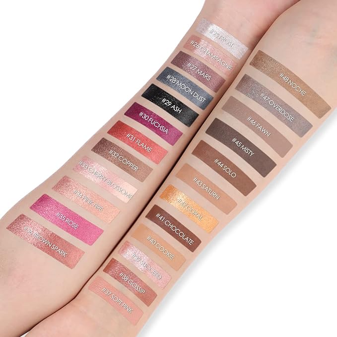FOCALLURE Shimmer and Matte Cream Eyeshadow Stick,Smooth Brilliant Eye Brightener Pencil for Women,Long Lasting Waterproof Eye Shadow and Liners Makeup,SATURN