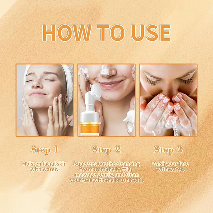 4Pcs Turmeric Wash and Care Set,Tuemeric Facial Cleanser, Turmeric Cleansing Exfoliating Pads,Handmade Soap Bubble Mesh Bags,Turmeric Soap Combo,Skin Care Set for Face & Body,Deep Cleansing