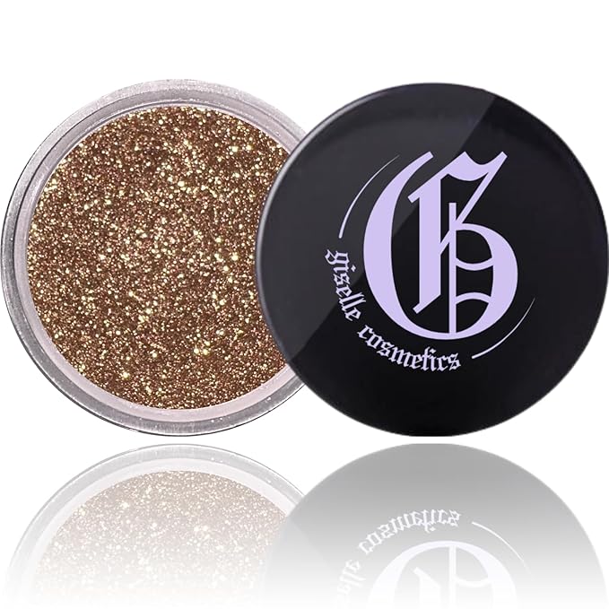 Chocolate Gold Mineral Loose Eye Shadow - Organic, Talc-Free, Metallic, Glitter & Shimmer Eyeshadow - Eye Cream & Makeup Palette with Brown, Copper, Gold Tones - Single & Palette