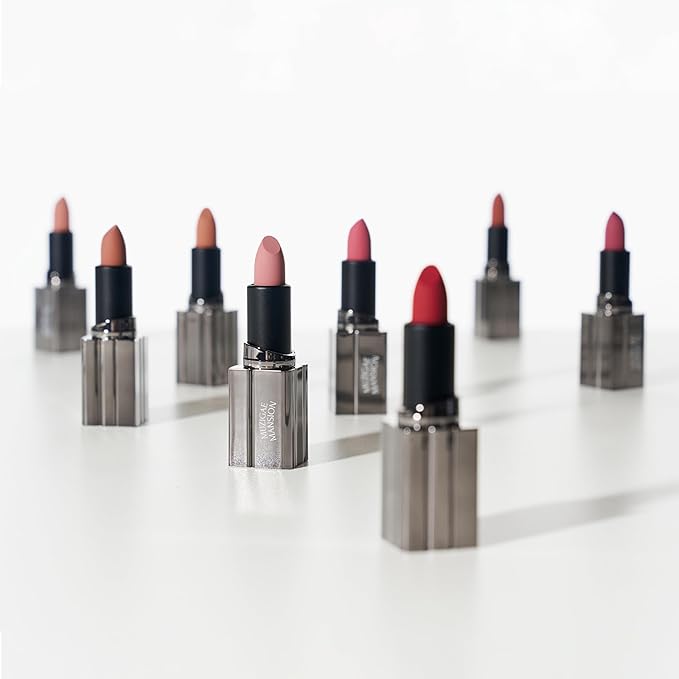 Moodwear Blur Lip Stick – Soft Blurring Tint, Long-Lasting Hydrating, Waterproof K-Beauty – MLBB & Bold Red Shades (Sleek Metallic Design) (Soft Matte Blurring Effect) (003 NUDDY)