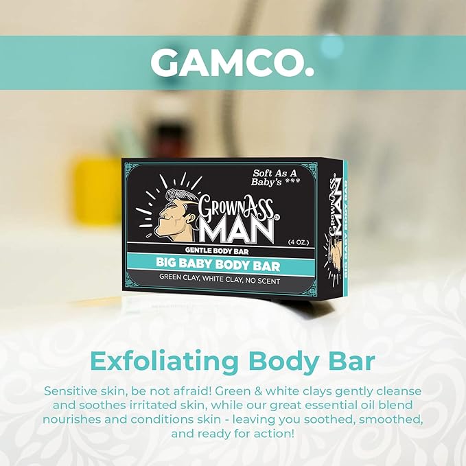 Grown Ass Man Co. Body Bars (Coarse Exfoliating Variety Pack, 3-Pack)