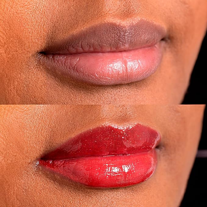 Ofra Lip Lush Juicy - Red Lip Plumper Gloss - Hydrating, Non Sticky, Ultra Glossy, and Cruelty-Free Plumping Lip Gloss - 3.5ml