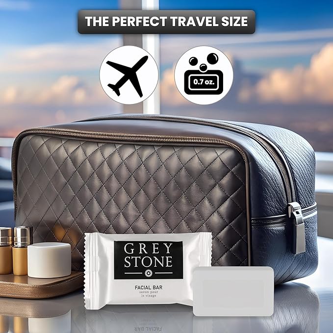 Greystone 0.7 oz. Facial Bar Soap (Case of 500) Hotel Travel Size, Individually Wrapped, Designed for Hospitality, Vacation Rentals, AirBNB, Motels, Guest Bathroom