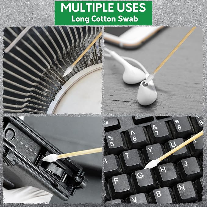 700PCS 6" Long Cotton Swabs - Strong Cotton Swabs with Wooden Sticks - Tipped Applicators for Gun Cleaning, Makeup Removing (UrbanAbode)