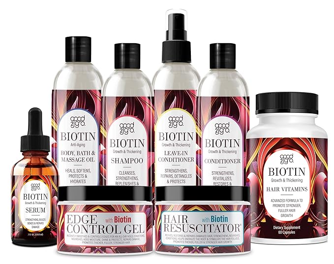 Good2GRO Biotin Edge Control Gel – 4 oz | Instant Hold, Moisture & Shine | Repairs & Restores Thicker, Healthy Edges | Vegan & Cruelty-Free