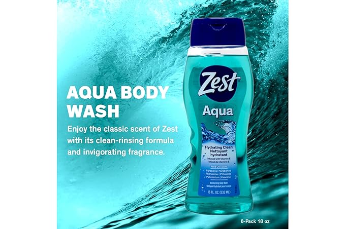 Zest Body Wash Aqua