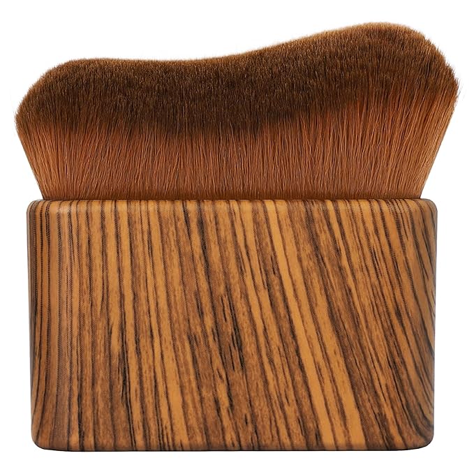 Self Tanner Brush,Large Self Tanning for Self Tan,Kabuki body brush for self tanner,Body Makeup Brush for Leg Makeup,Bronzer Shimmer Glow Blend Brush,Sunless Tanner Makeup Body Brushes (Brown)