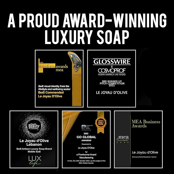 LJO No Synthetics All-Natural Soap | Scented with Essential Oils | No Artificial Fragrances | Minimal Ingredients | Luxury Soap for Men & Women | 100% Biodegradable | Gift Pack of 3