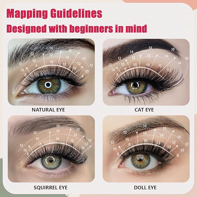 Lash Clusters 600PCS Lashes - Wispy Lash Clusters 10D 20D 30D+40D50D60D Individual Lashes Clusters D Curl Lash Extension 8-16MM Eyelash Clusters with Lash Bond and Seal