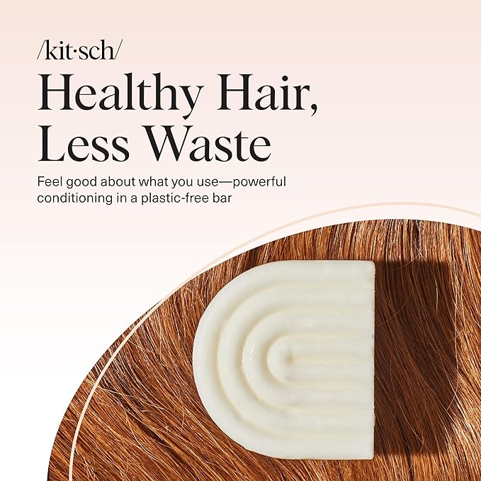 Kitsch Rice Water Hair Conditioner Bar – Soap Bar for Hair Care & Hair Growth – Conditioner for Women and Men – Moisturizing & Strengthening – Paraben, Silicone & Sulfate-Free - Made in USA – 2.7 oz