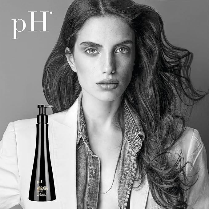 pH PURE HAIR Argan and Keratin Hair Mask - Deep Hydration Repair Treatment for Dry and Damaged Hair-Sulfate and Paraben-Free -Nourishing Hair Care for All Hair Types - 8.45 Fl Oz