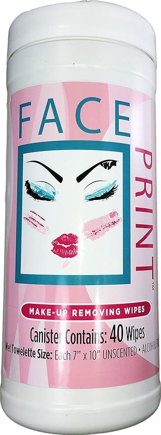 Face Print - New Premium Makeup Remover and Cleansing Wipes 80ct 2 X 40ct cers per order - On Saleanist