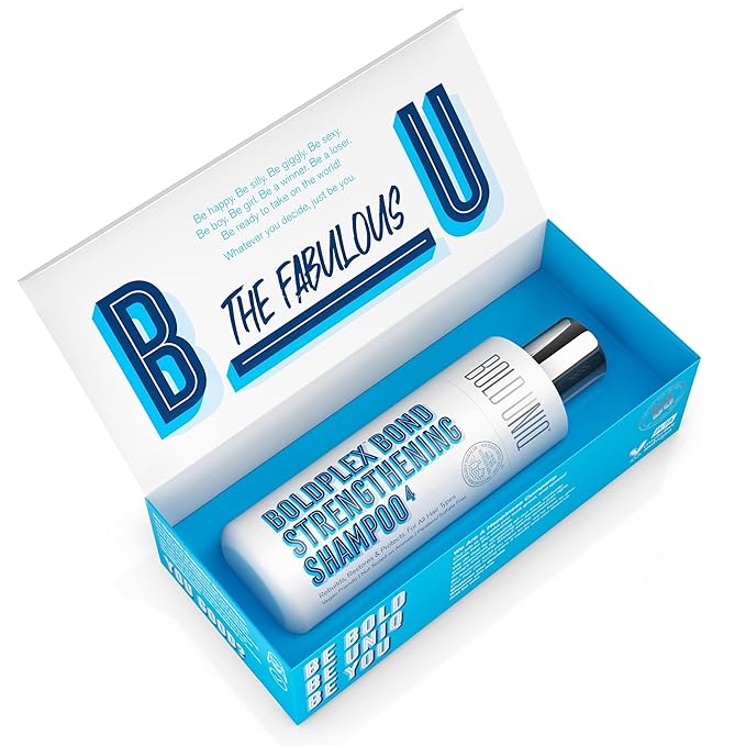 BOLD UNIQ BoldPlex 4 Bond Strengthening Protein Shampoo for Dry Damaged hair - Hydrating Formula for Curly, Dry, Colored, Frizzy, Broken or Bleached Hair Types. Cruelty-free & Vegan