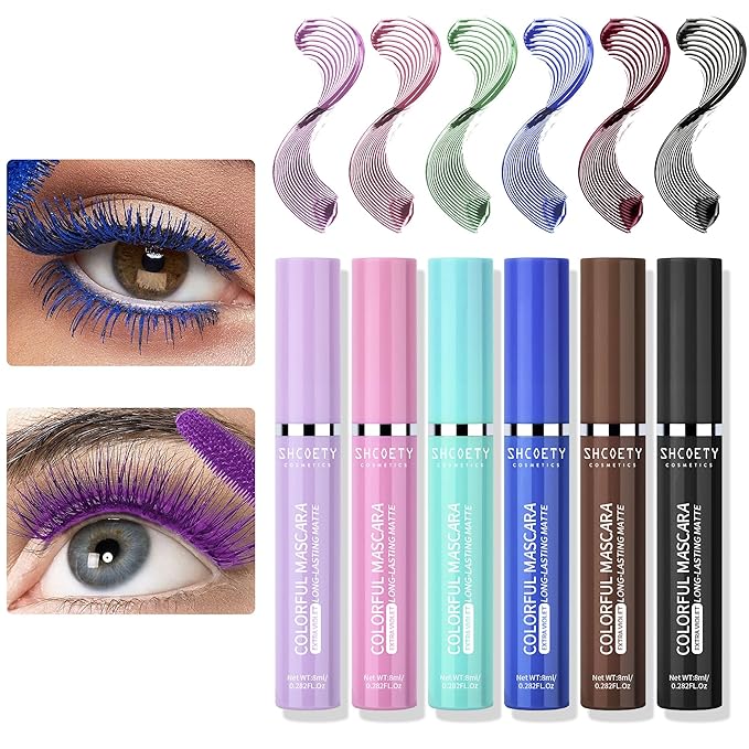 Green Mascara Makeup, Volumizing, Lengthening, Defining, Multiplying, Smudge-Proof Formula, Long-Lasting Curl Eye Makeup