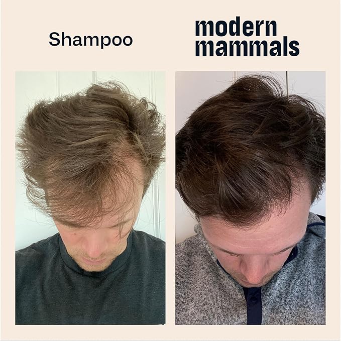 Modern Mammals Light Shampoo Bar - Gentler Wash for Better Hair, Minimalist Hair Care for Men, Low Lather, Conditioner, Sensitive Scalps, No Poo, Vegan, Natural Ingredients, Fragrance-Free (2.4oz Bar)