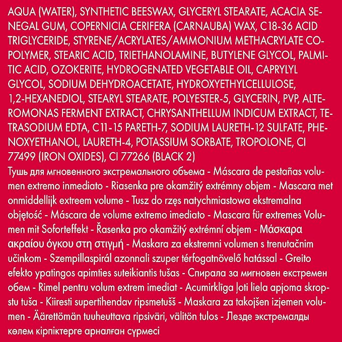 PUPA Milano Vamp! Extreme Mascara - For Voluminous And Dramatic Eyelashes Lengthening Defining Formula Adds Impact Boost Your Eye Allure With Long, Thick Lashes 010 Extra Black 0.4 Oz, I0111752
