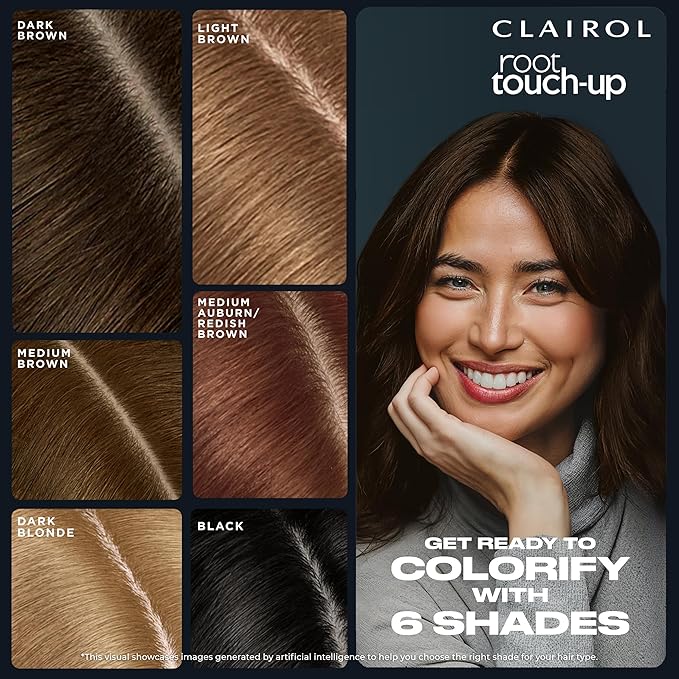 Clairol Root Touch-Up by Nice'n Easy Temporary Hair Coloring Spray, Dark Brown Hair Color, Pack of 1