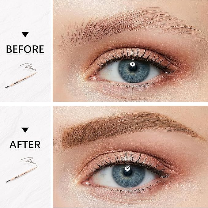Eyebrow Pencil Makeup,With Organic Coconut Oil and The Most of Ingredients Are Natural ,Medium Brown,Waterproof Eyebrow Pencil,Dual-Sided Eyebrow Brush For It Face Makeup Cosmetics (104 Medium Brown)