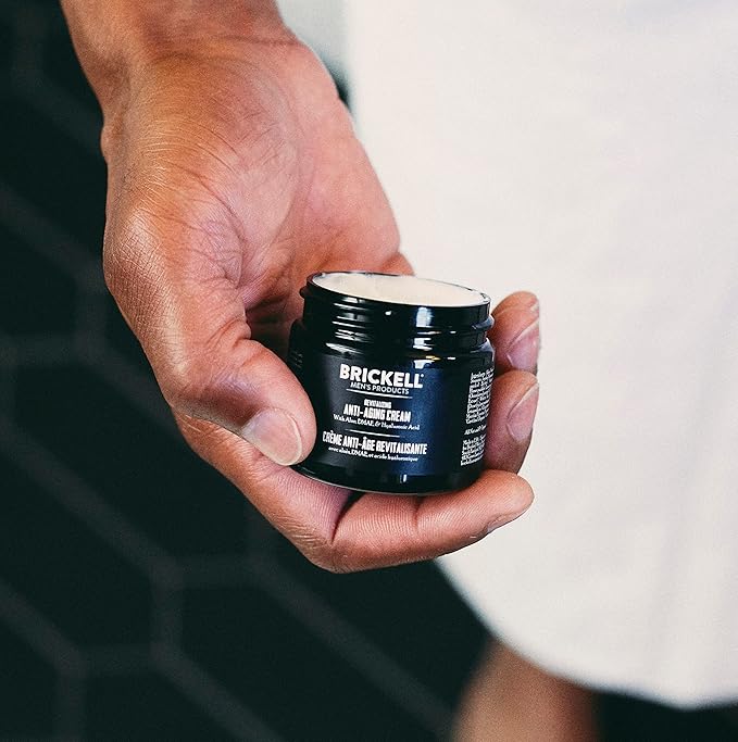 Brickell Men's Revitalizing Anti-Aging Cream For Men, Natural and Organic Anti Wrinkle Night Face Cream To Reduce Fine Lines and Wrinkles, 2 Ounce, Unscented