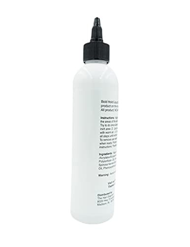 The Hair Diagram - Bold Hold Liquid Gold - Glueless Lace Gel - Temporary Hold for Wigs and Hair Systems - Styling Agent for Baby Hairs - Non Toxic - Aerosol & Alcohol Free - Water Based Formula - 8oz