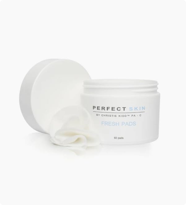 PERFECT SKIN BY CHRISTIE KIDD, PA-C Fresh Pads – BHA Salicylic Acid Acne Treatment Pads with Niacinamide, Willow Bark & Witch Hazel – Reduces Blemishes, Tightens Pores, Brightens Skin - 60Pads