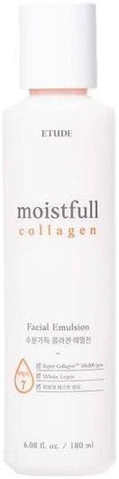 Etude Moistfull Collagen Facial Emulsion, Face Moisturizer, Super Collagen Water, Lupinus Albus Protein, Soft Milk Type Texture, Human Skin Patch Test Completed, Korean Skin Care, Beauty (6.08 Fl Oz)