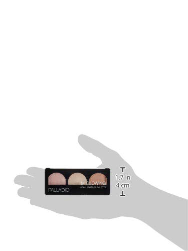 Palladio I'm Glowing Illuminating Highlighting Palette, Glow Bronzer Powder Makeup Set, High Pigmented Shimmery Colors