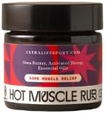 Ultra Life Sport – Premium Hot Muscle Balm with Shea Butter & Organic Essential Oils – 100% Vegan, Non-GMO, Free Trade – Warming Topical Formula with Chai Tea Scent - 1 oz.