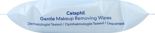 Cetaphil Gentle Makeup Removing Face Wipes, Daily Cleansing Facial Towelettes Gently Remove Makeup, Fragrance and Alcohol Free, 25 Count (Pack of 12)
