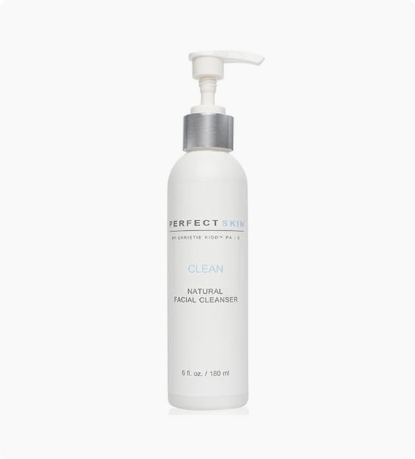 PERFECT SKIN BY CHRISTIE KIDD, PA-C Clean Natural Facial Cleanser – Gentle Face Wash with Aloe, Olive Leaff & Tea Tree – Soothes, Hydrates, Deep Cleans Pores – 6 fl oz (180 ml)