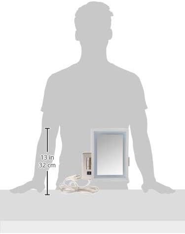 JERDON Rectangular 6.5-Inch x 9-Inch Wall Mount Mirror - Makeup Mirror with 5X Magnification and 15.5-Inch Wall Extension - Nickel Finish - Model JRT710NL