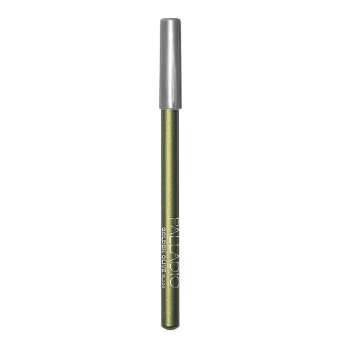 Palladio Wooden Eyeliner Pencil, Thin Pencil Shape, Easy Application, Firm yet Smooth Formula, Perfectly Outlined Eyes, Contour and Line, Long Lasting, Rich Pigment, Golden Olive