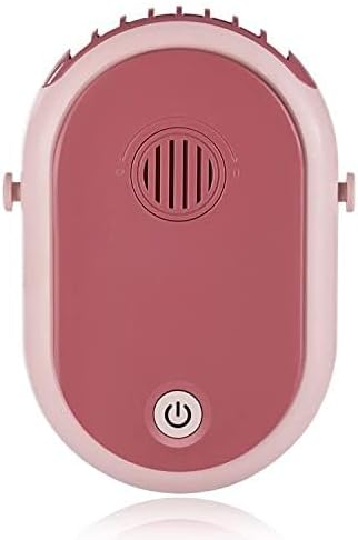 Portable Hanging Neck Fan Rechargeable Necklace Fan with Adjustable Lanyard 3 Speed Wearable Mini USB Personal Fan for Eyelash Women Kids Girls Men Outdoor Travel Camping Park (pink)