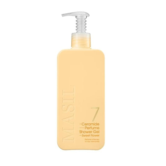 MASIL 7 Ceramide Perfume Shower Gel for Sensitive Skin, Moisturizing Body Wash for Women, Aroma Liquid Soap with 15 Natural Extracts, Korean Skincare Bath & Home Spa (Sweet Flower, 16.9 fl oz)