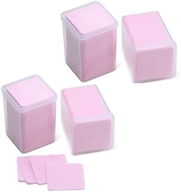 Eyelash Extension Glue Wipes 800Pcs Cotton Pads Non-Woven Lint-Free Paper Eyelash Glue Remover Wipe(Pink)