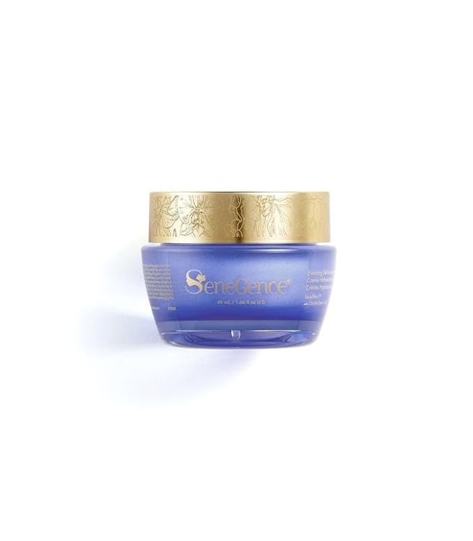 SeneGence Evening Moisturizer for Normal to Dry Skin, 1.66 Fl Oz, Nourishing Night Cream with SenePlex+ for Firming, Hydration, and Skin Renewal