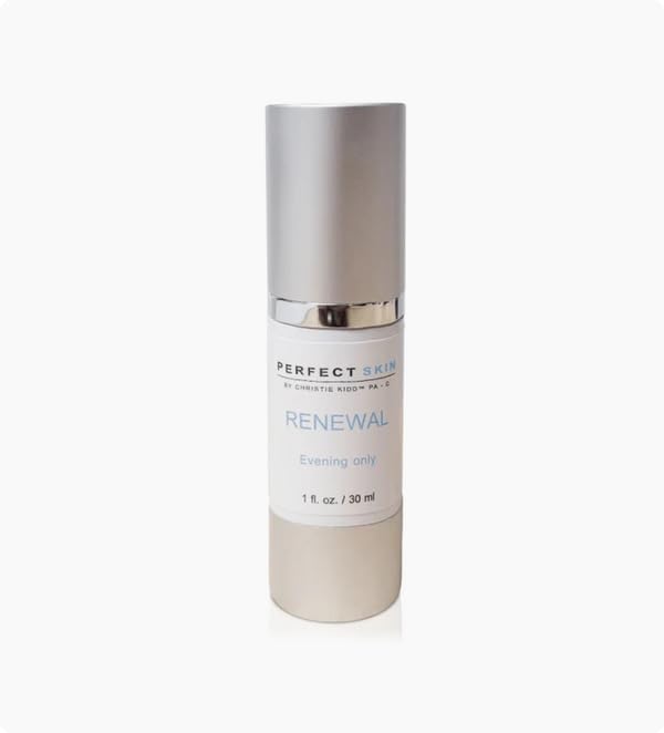 PERFECT SKIN BY CHRISTIE KIDD, PA-C Renewal Serum –Evening Only Exfoliating Serum w/Glycolic, Lactic Acid, Retinoid & Niacinamide – Brightens, Smooths, Reduces Fine Lines–Anti-Aging Skincare 1oz/30ml