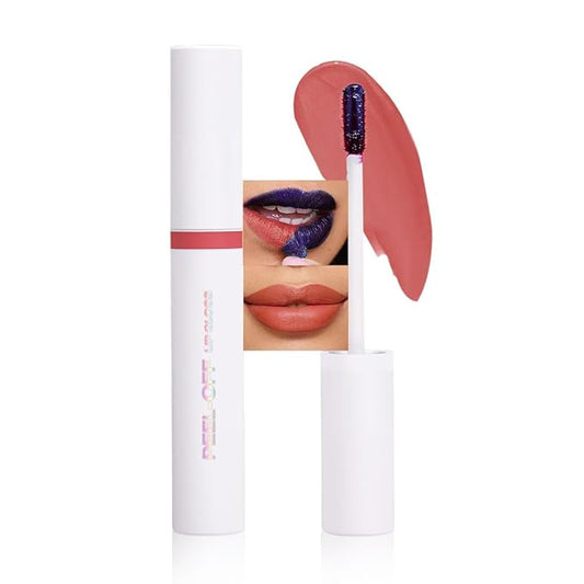 MHxssll Matte Lip Stain Masque - Lip Liner Peel Off Lip Stain Tattoo, All Day Peel Off Lip Tint，Long Lasting Waterproof Transfer-proof Lip Mask Peel Off Lip Gloss,Stay Lip Makeup 06#