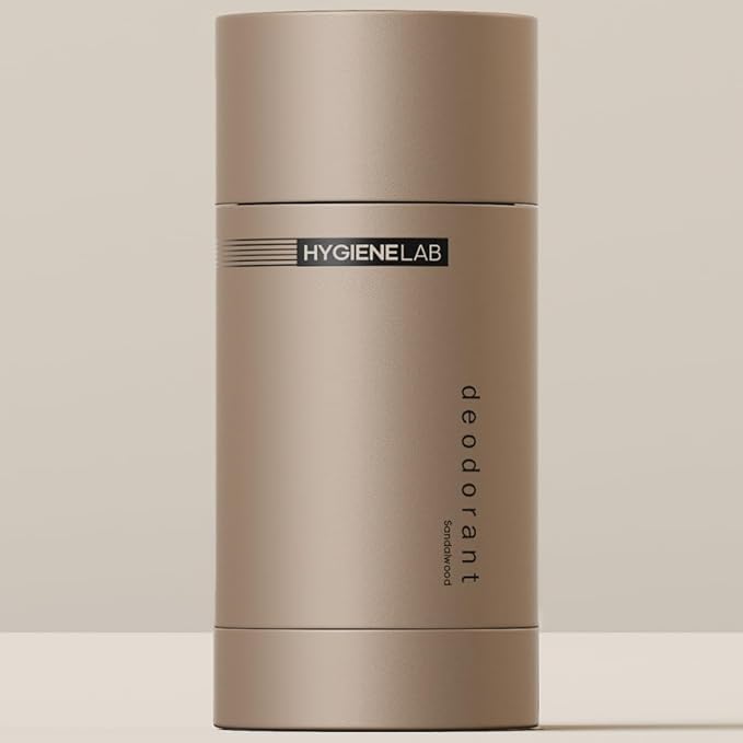 HygieneLab Men’s Deodorant – Aluminum-Free, 24-Hour+ Odor Protection, EWG Verified, Smooth Glide Application, Powered by Essential Oils, Premium Sandalwood Scent