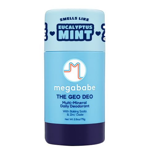 Megababe Daily Deodorant - The Geo Deo with 72 hour Odor Protection Multi-Minerals, Aluminum-Free, All Natural, 2.6 oz