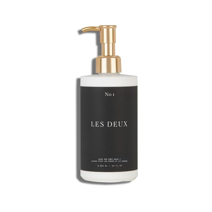 Les Deux Body Wash - Nourishing & Hydrating Natural Body Cleanser with Niacinamide, Probiotics, Rosehip & Marula Oils, No 1 - (Incense, Cedar, Rosewood). Sulfate Free body wash