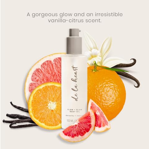 de la heart Flow + Glow Body Oil, 3.4 fl oz