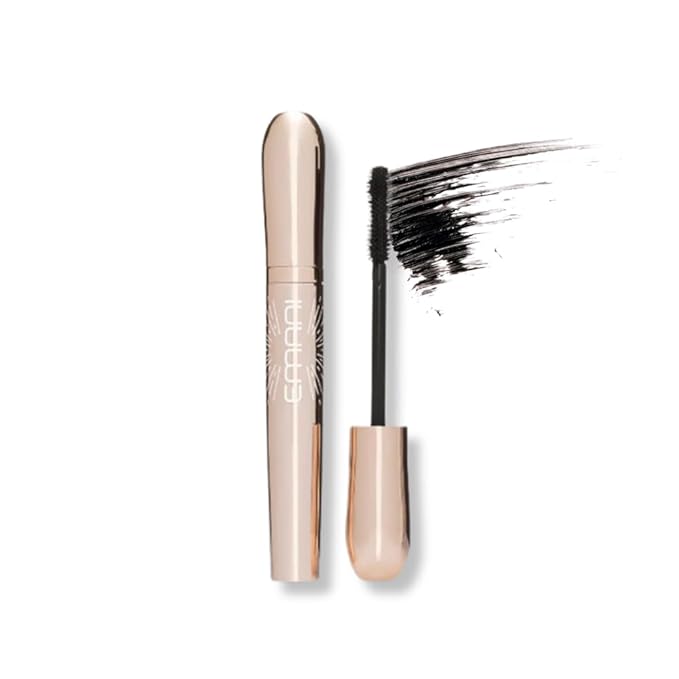 Emani Natural Healthy Lash Mascara, Volume and Length, Hypoallergenic for Sensitive Eyes, Clean Natural Ingredients, Smudge Proof & Volumizing, Midnight