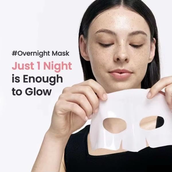 Hydrating Collagen Facial Sheet Mask – Deep Moisture, Pore Care, Firming, Elasticity Boost, Overnight Skin Rejuvenation – 4ea x 1.19oz Masks (34g)