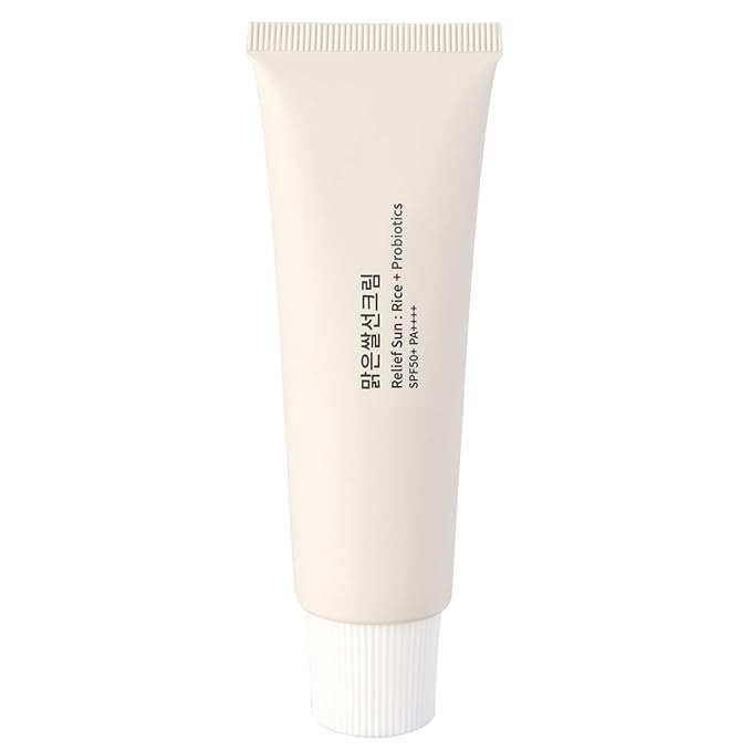 Relief Sun Organic Sunscreen SPF50+, PA++++ Rice and Probiotics | Korean Skin Care Solution for All Skin Types | Nourishing Protection(FX198)