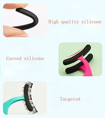 False Eyelash Applicator, Eyelash Extension Tweezers with Silicone Sleeve for Easy Application and Removal of Magnetic Eyelashes - Adjust and Repair (Pink)