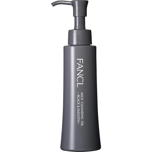 FANCL Mild Cleansing Oil, Black & Smooth, 4.2 fl oz (120 ml) x 1 Bottle, Approx. 60 Servings, Additive-Free, For Dirt and Blackheads (1, OP-IFA002)